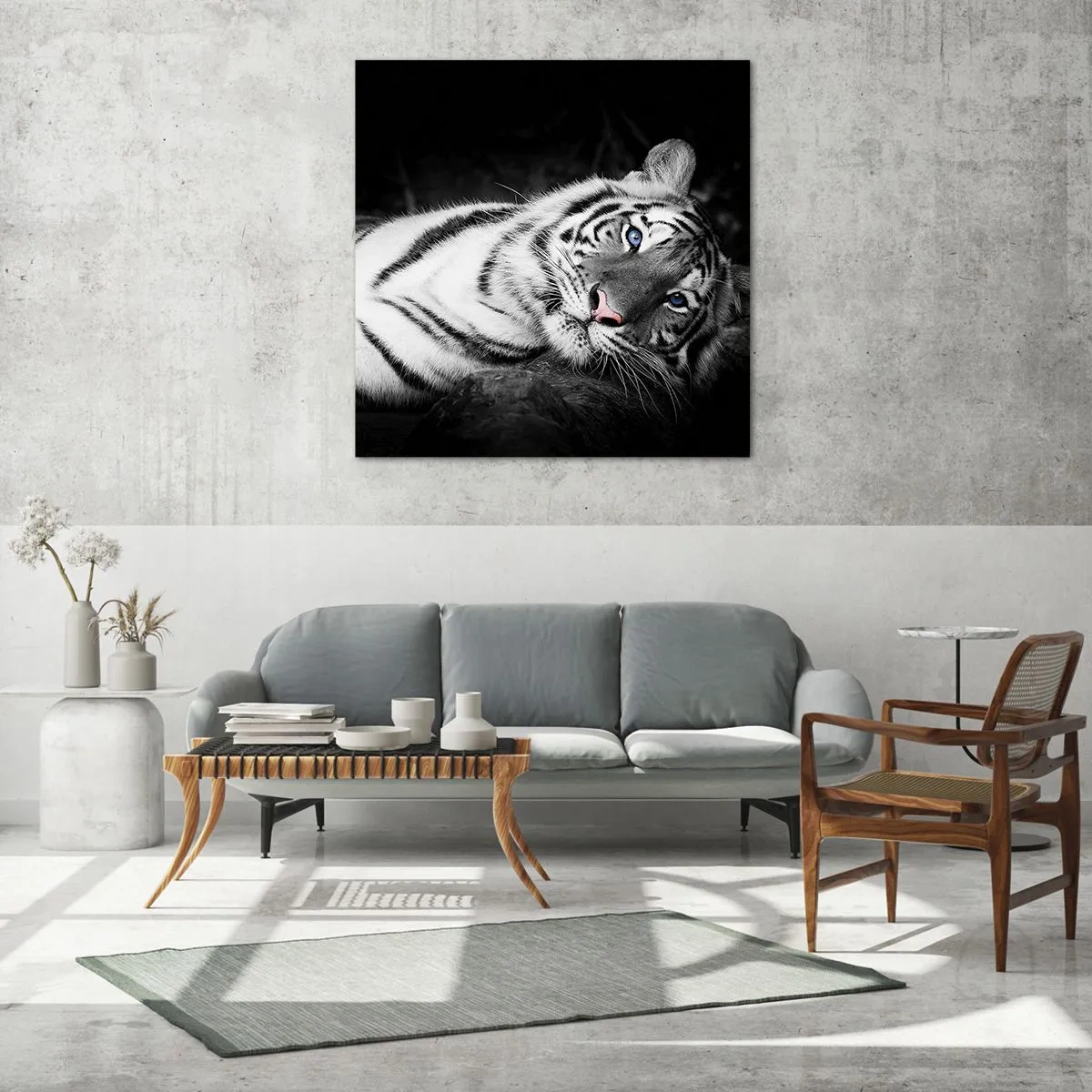 Glastavla - Bild på glas - Vildhet och lugn - 70x70 cm