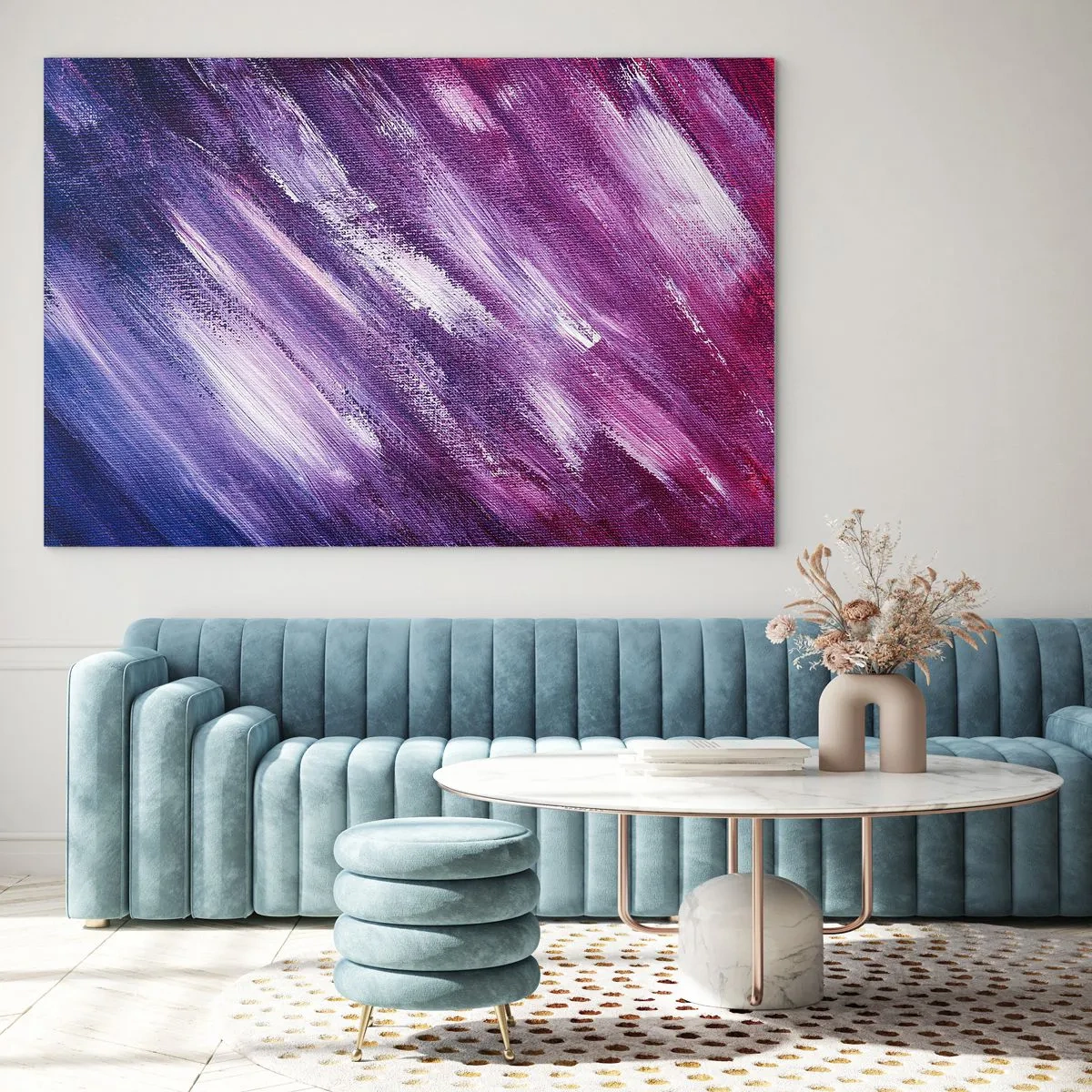 Glastavla - Bild på glas - När solig vind blåser - 100x70 cm