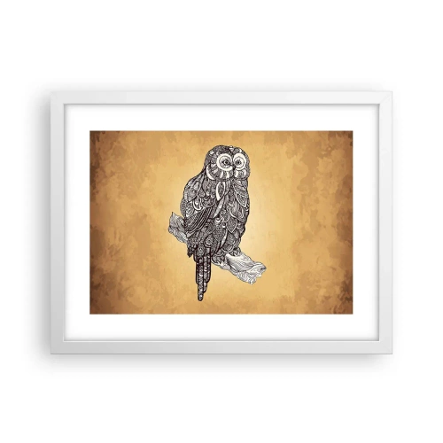 Affisch i vit ram - Invecklade ornament av visdom - 40x30 cm