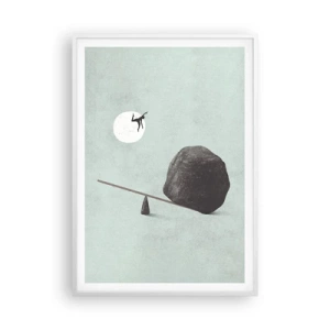 Affisch i vit ram - Uppfylld dröm - 70x100 cm