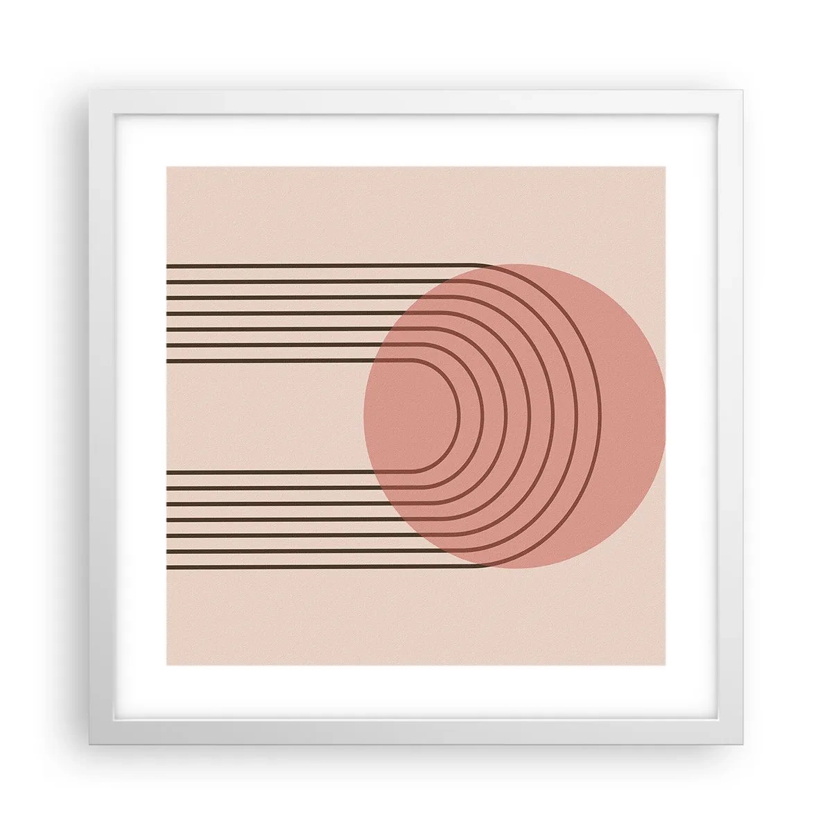 Affisch i vit ram - Ostoppad attraktionskraft - 40x40 cm