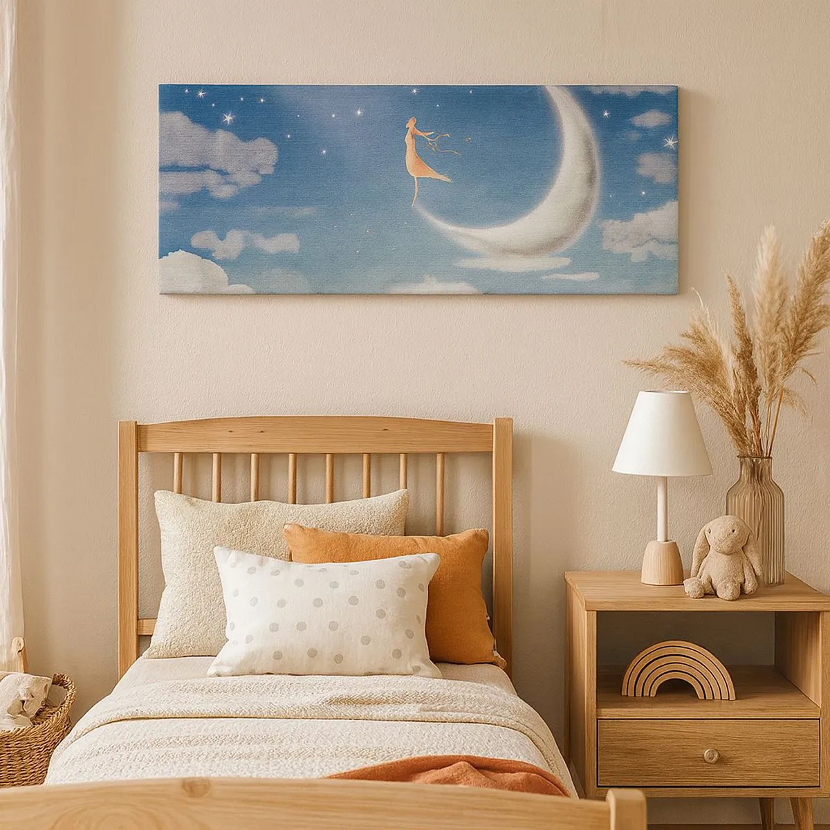 Canvastavla - Bild på duk - Blå friare - 100x40 cm