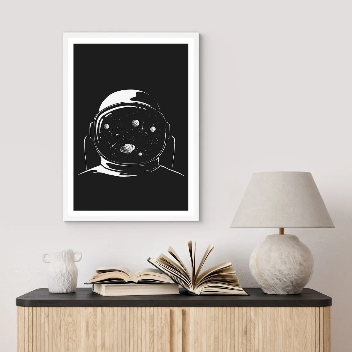 Affisch i vit ram - Fin utsikt - 40x50 cm