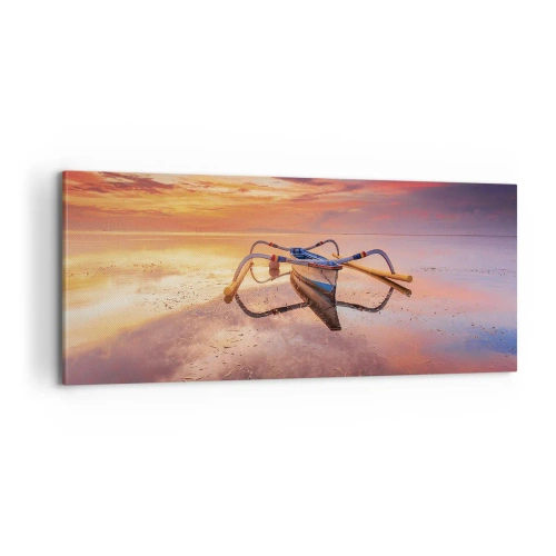 Canvastavla - Bild på duk - Tropiska kvällens lugn - 100x40 cm