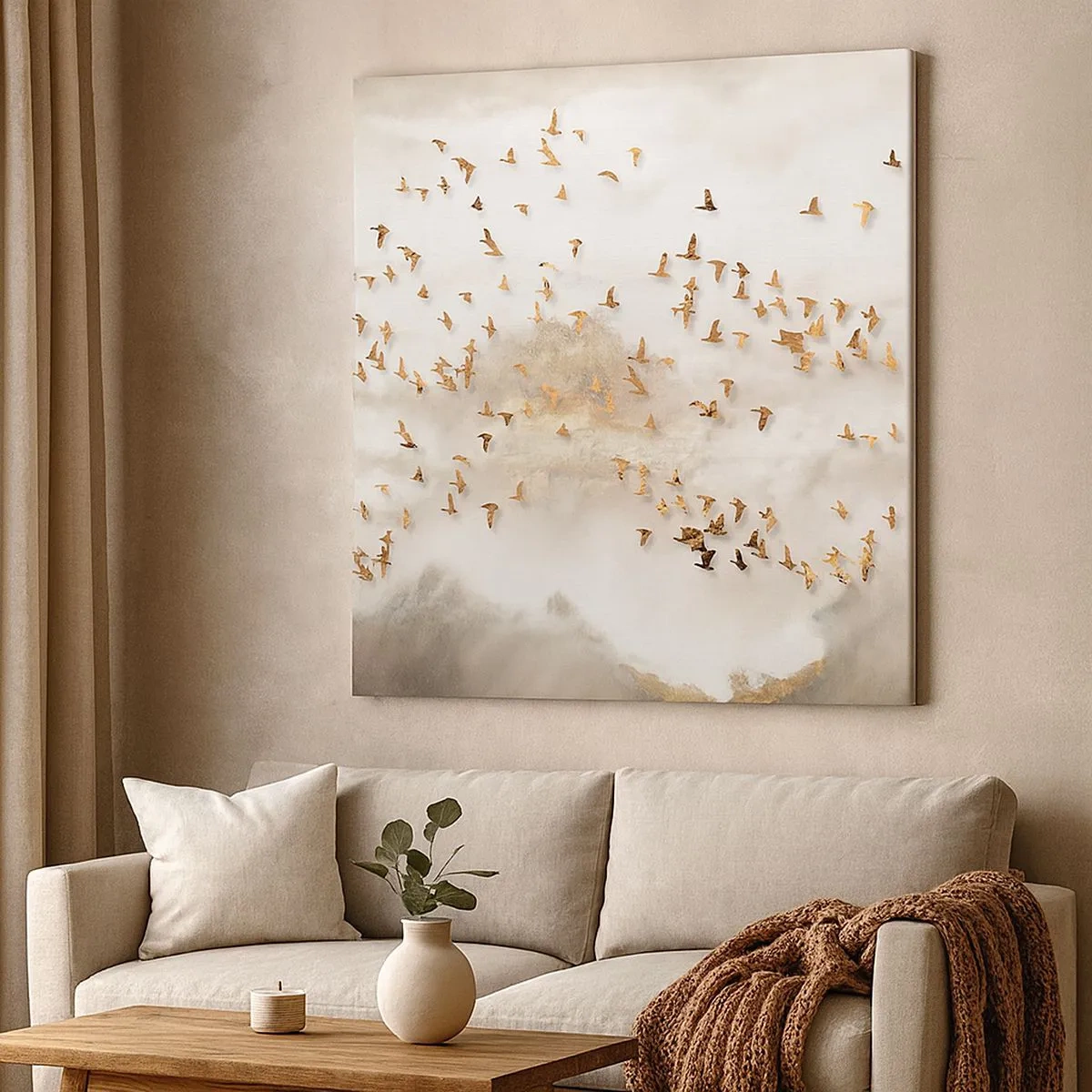 Canvastavla - Bild på duk - Det är dags... - 30x30 cm