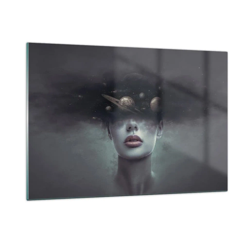 Glastavla - Bild på glas - Och planeterna blir galna... - 120x80 cm