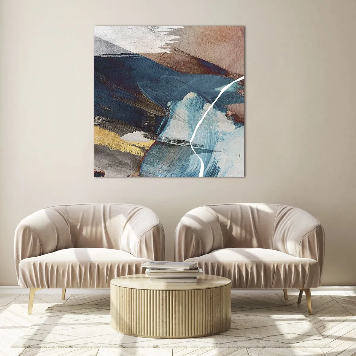 Glastavla - Bild på glas - Med styrka och energi - 70x70 cm