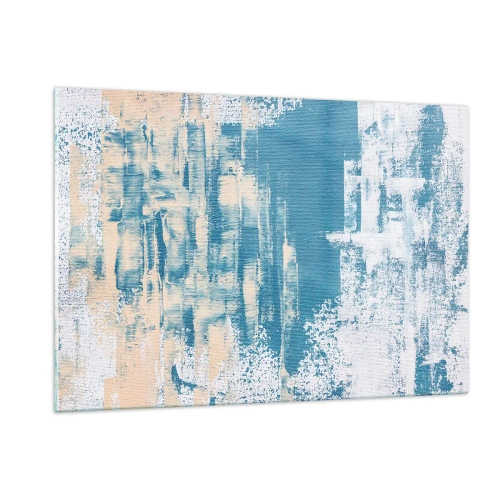 Glastavla - Bild på glas - Genom istapp - 120x80 cm