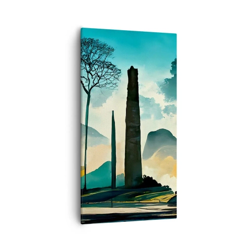 Canvastavla - Bild på duk - Fortfarande högre och högre - 55x100 cm