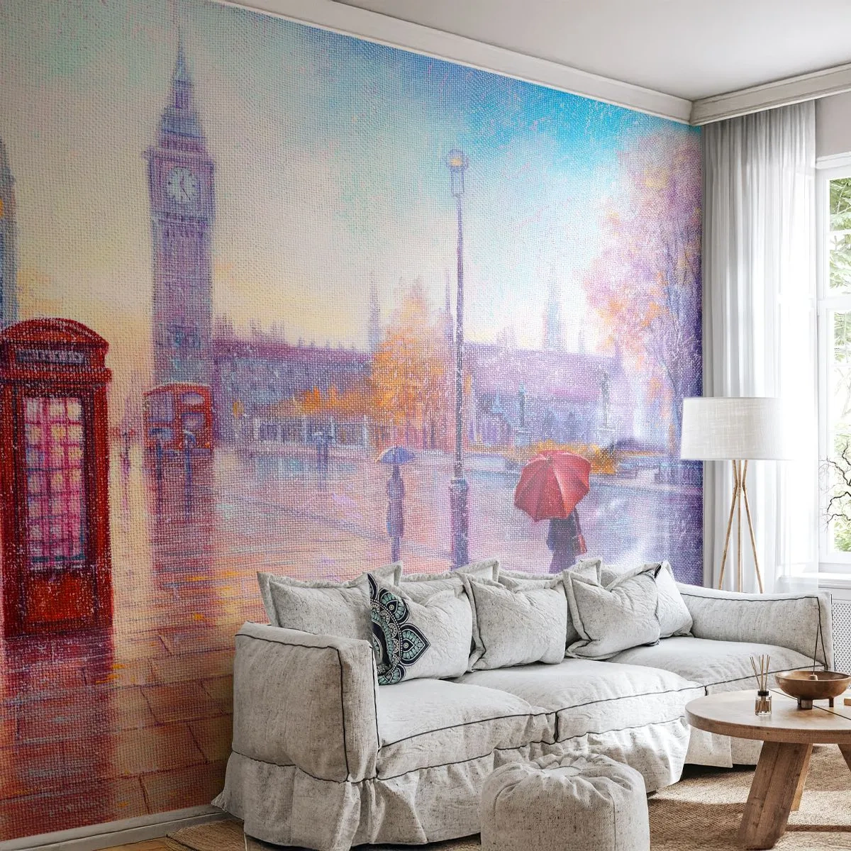 Fototapet Premium Sand - Höstdag i London - Stad, London, Arkitektur - 100x70 cm