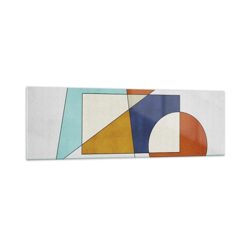 Glastavla - Bild på glas - Abstraktion: modernistiskt nöje - 160x50 cm