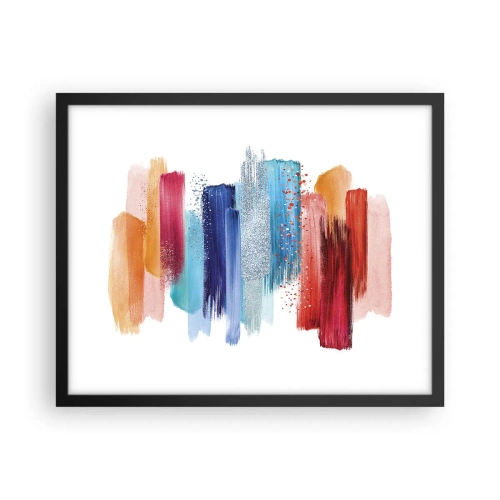 Affisch i svart ram - Upp och ner  - 50x40 cm