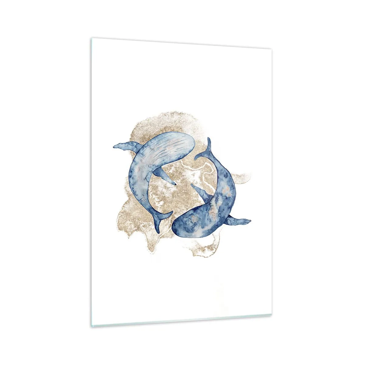 Glastavla - Bild på glas - Vänskap eller kärlek? - 50x70 cm