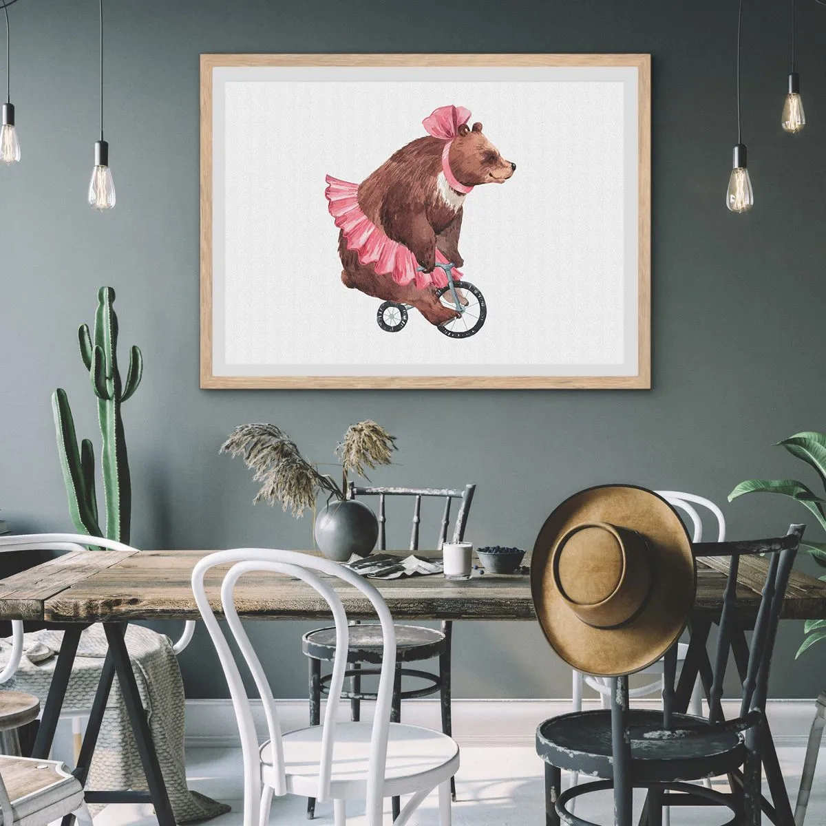 Affisch i ram av ljusek - Vilken cirkus! - 100x70 cm