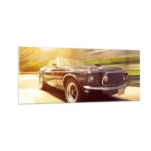 Glastavla - Bild på glas - 1967 - legendaren är tillbaka - 100x40 cm