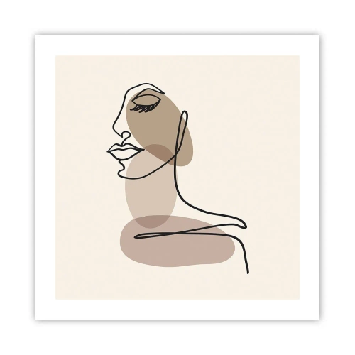 Affisch - Skönhetens säkra linje - 50x50 cm