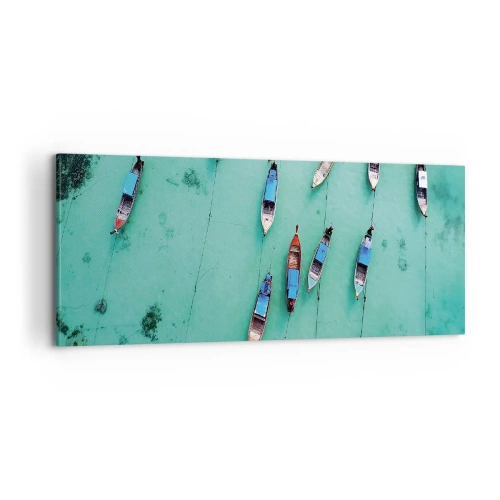 Canvastavla - Bild på duk - Under en glad väntan - 100x40 cm