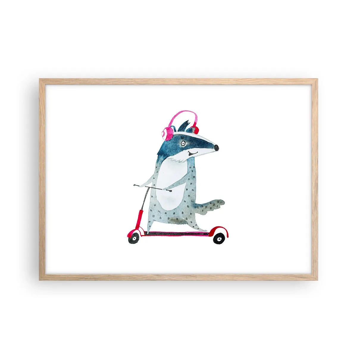 Affisch i ram av ljusek - Grävlingens glädje - 70x50 cm