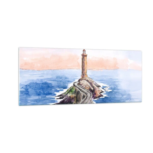 Glastavla - Bild på glas - Vänd mot havet - 100x40 cm
