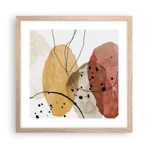 Affisch i ram av ljusek - Lätta och transparenta som luften - 40x40 cm