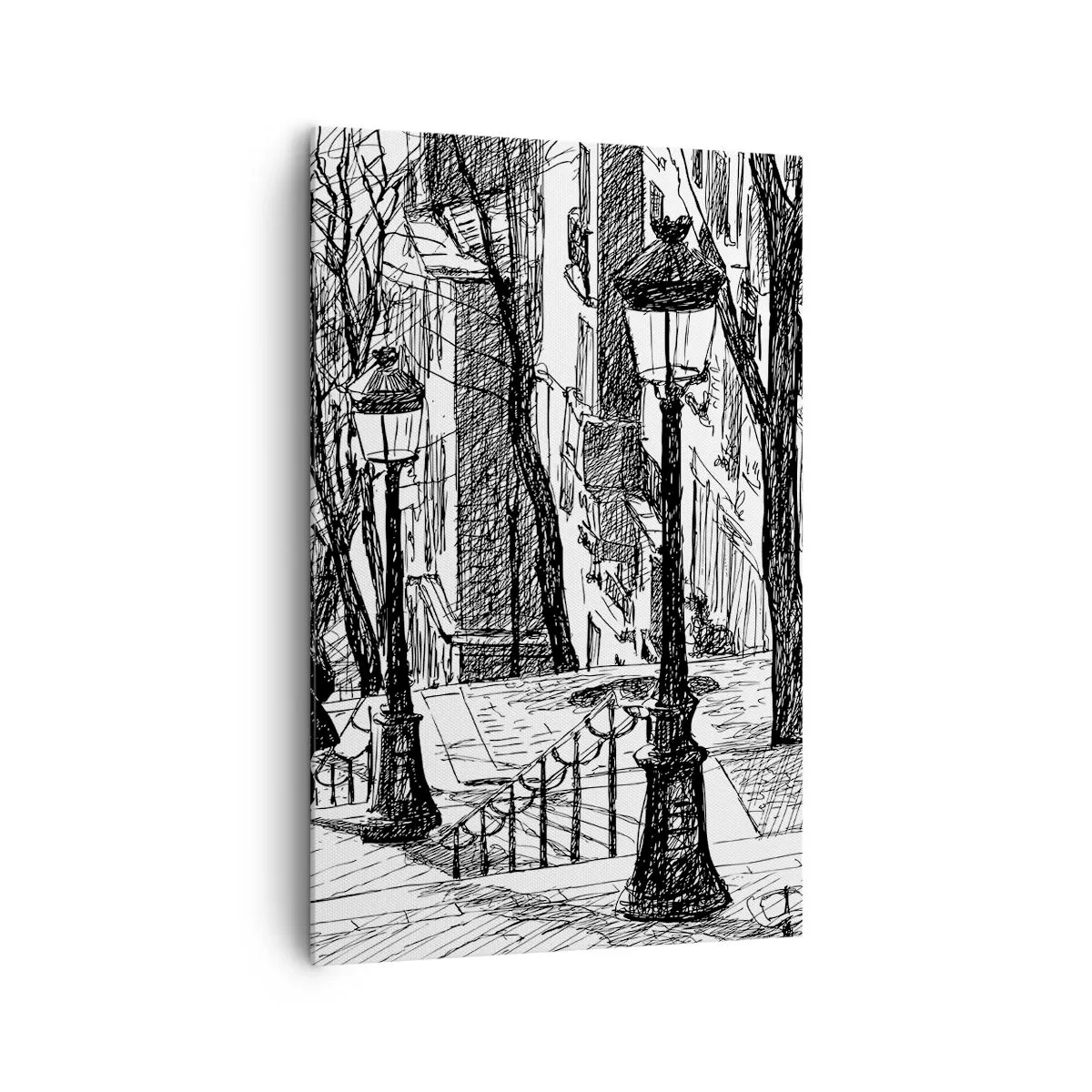 Canvastavla - Bild på duk - Kärlekshistoria eller rysare? - 80x120 cm