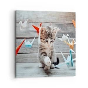 Canvastavla - Bild på duk - Första lektionen - 70x70 cm