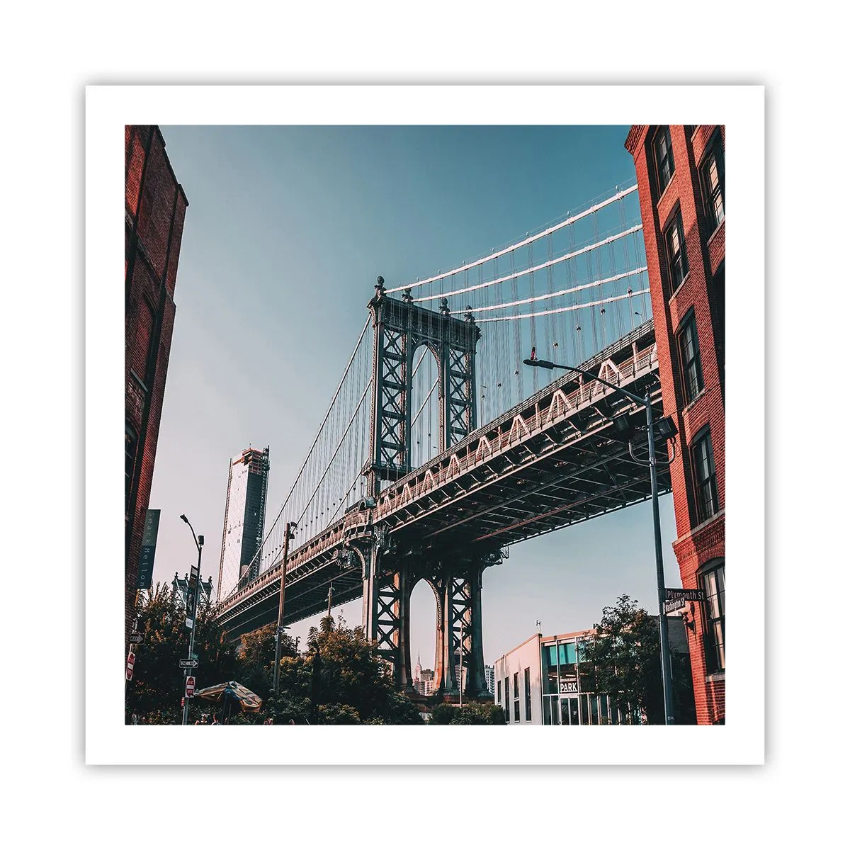 Affisch - Över stadens vågor - 60x60 cm