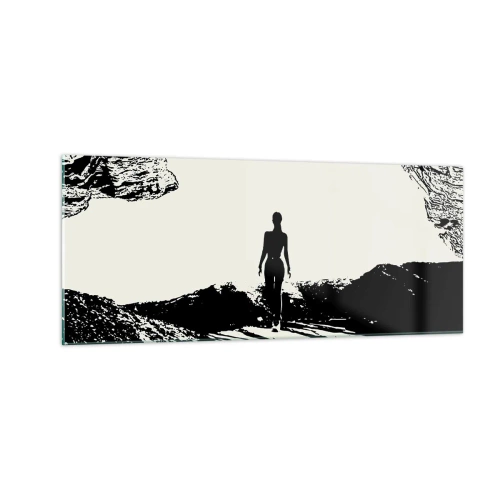 Glastavla - Bild på glas - En ny blick - 100x40 cm