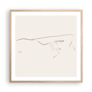 Affisch i ram av ljusek - Begärans form - 60x60 cm