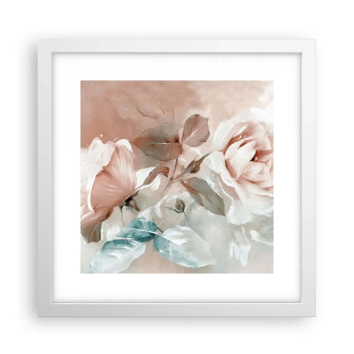 Affisch i vit ram - Romantikens anda - 30x30 cm