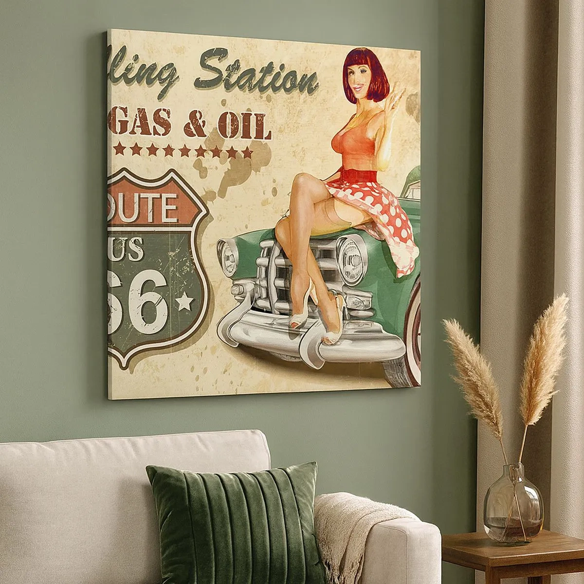 Canvastavla - Bild på duk - Underbara 40-talet - 30x30 cm