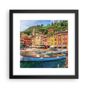 Affisch i svart ram - Italiensk förmiddag - 30x30 cm