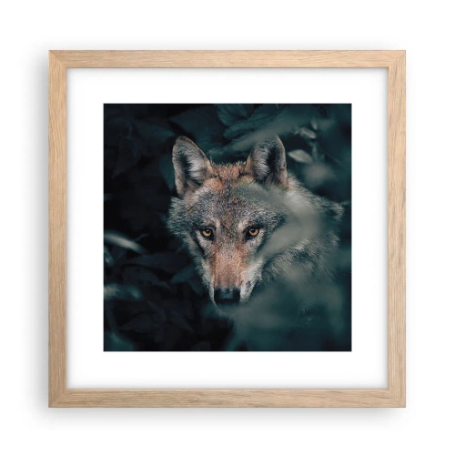 Affisch i ram av ljusek - Jägare - 30x30 cm