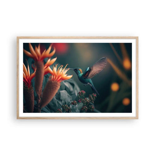 Affisch i ram av ljusek - Ett verkligt färgglatt liv - 91x61 cm