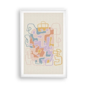 Affisch i vit ram - Labyrint - ett glädjefyllt äventyr - 61x91 cm