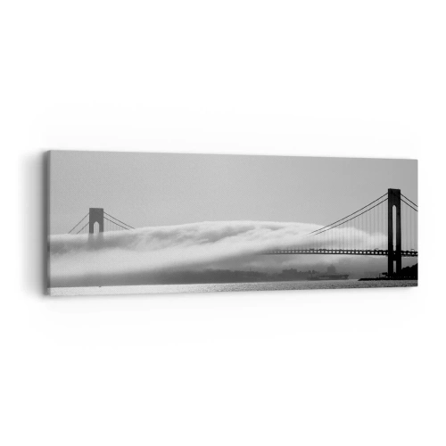 Canvastavla - Bild på duk - Passera Golden Gate - 90x30 cm