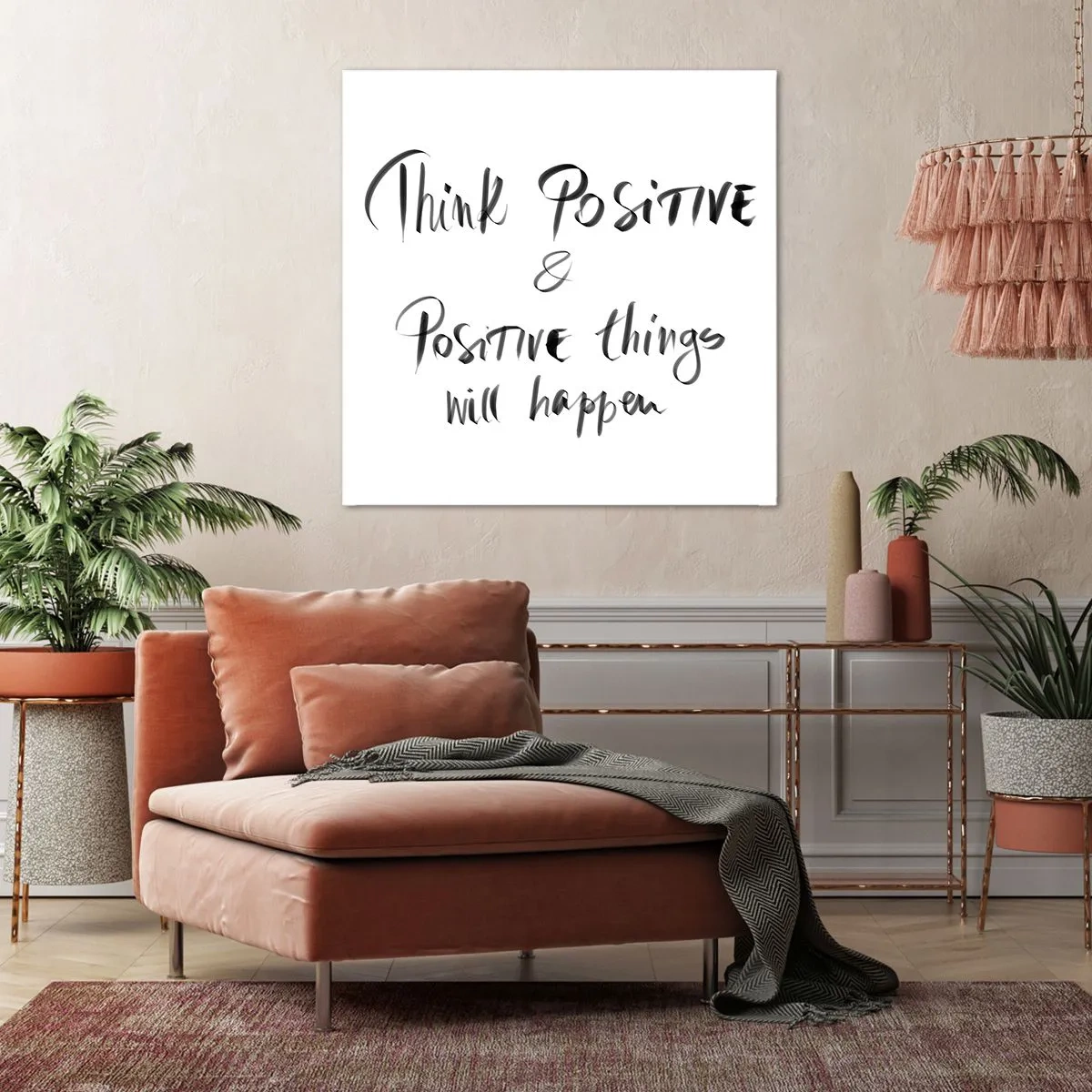 Canvastavla - Bild på duk - Hur ska man leva? - 40x40 cm