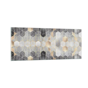 Glastavla - Bild på glas - Diamantkomposition - 100x40 cm