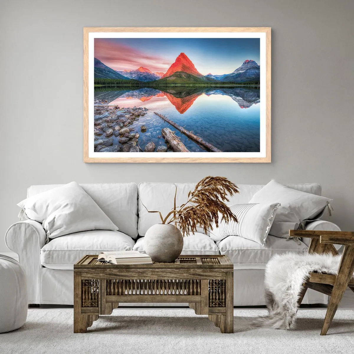 Affisch i ram av ljusek - Glöd och kyla - 100x70 cm