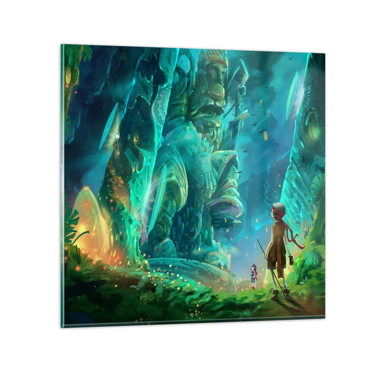 Glastavla - Bild på glas - Från den stora sagoboken - 70x70 cm