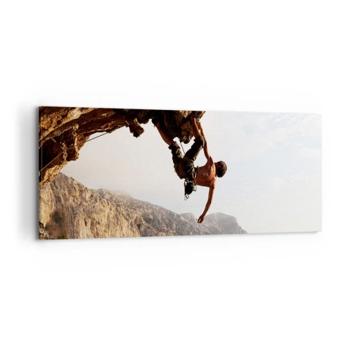 Canvastavla - Bild på duk - Världen i näven - 120x50 cm