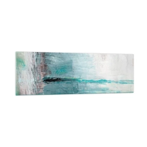 Glastavla - Bild på glas - Horisontellt i blått - 160x50 cm