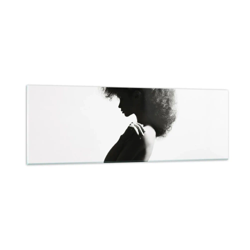 Glastavla - Bild på glas - Som en blomma på en slank stjälk - 90x30 cm