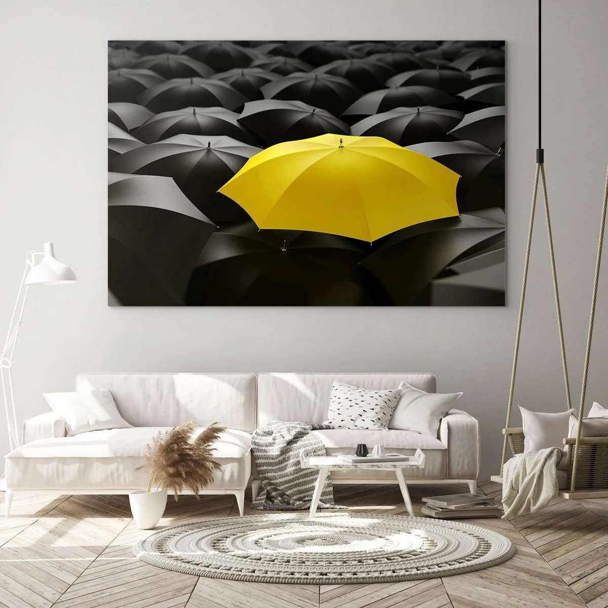 Glastavla - Bild på glas - Farväl sorgen - 120x80 cm