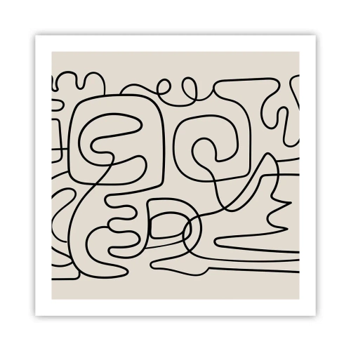 Affisch - Följ spåret - 60x60 cm
