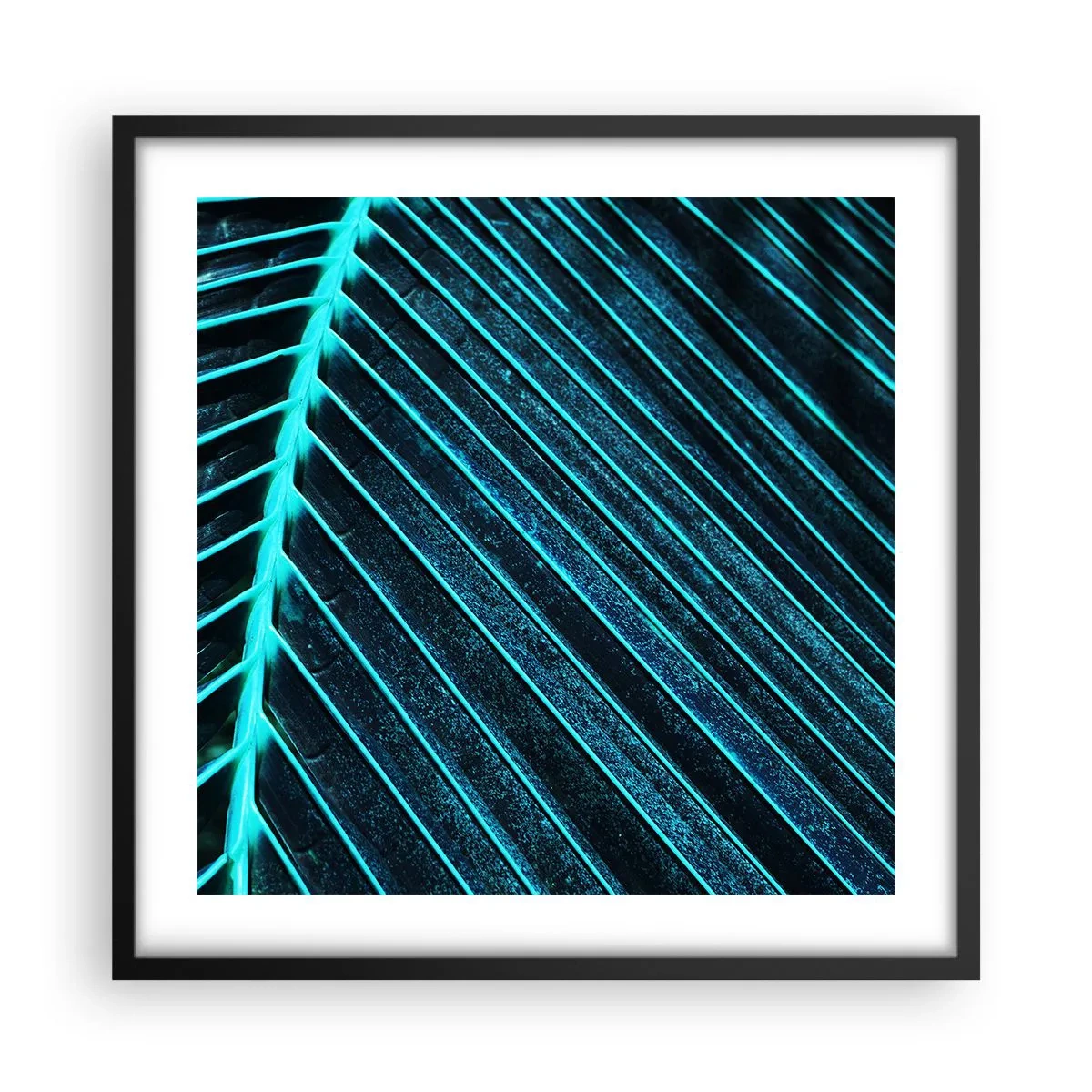 Affisch i svart ram - Grön textur - 50x50 cm