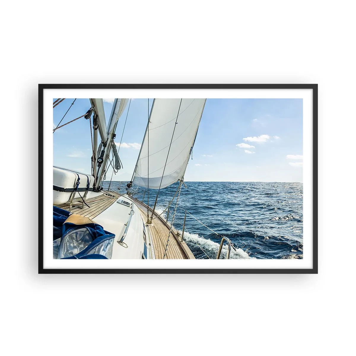 Affisch i svart ram - Heja äventyret - 91x61 cm