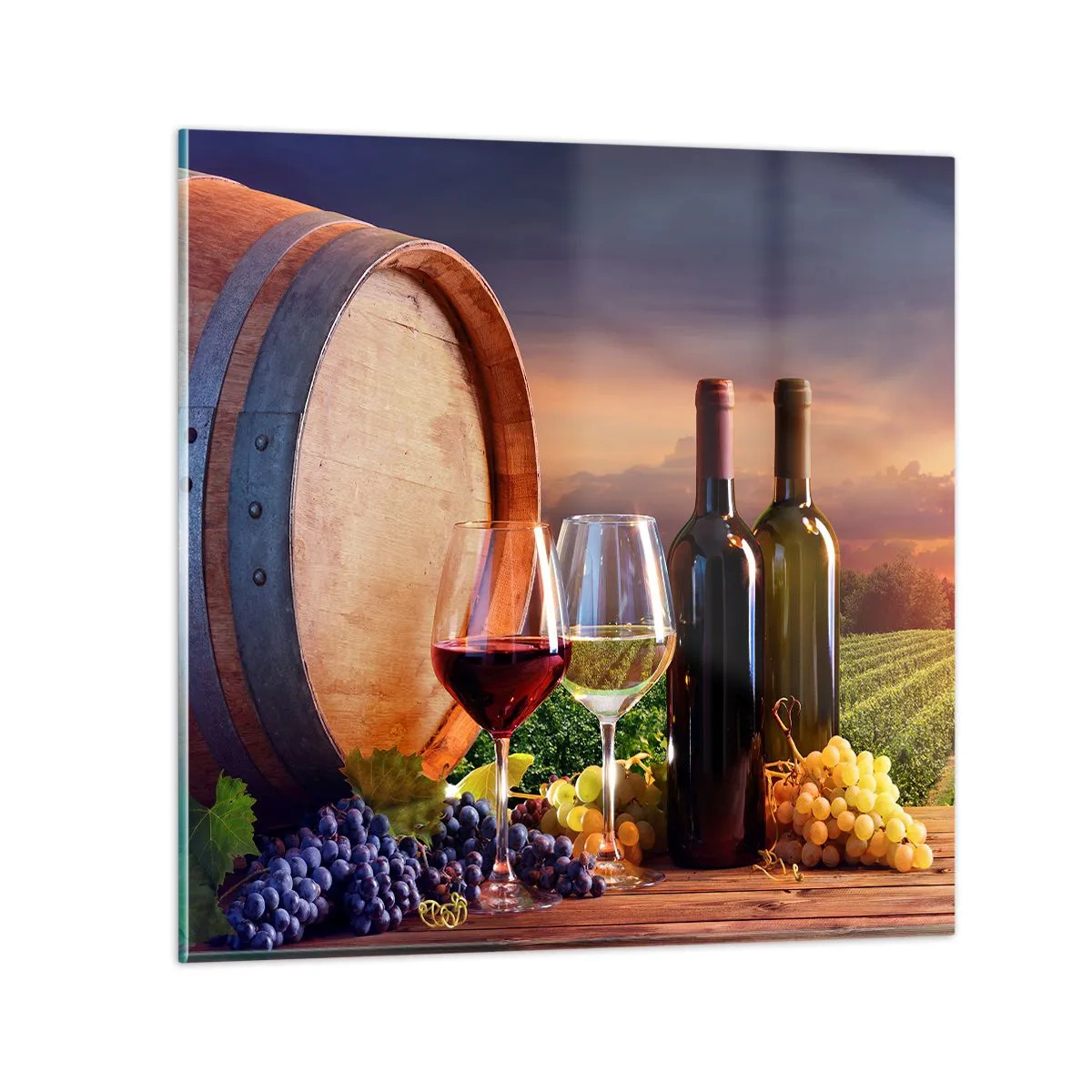 Glastavla - Bild på glas - Här smakar livet - 70x70 cm