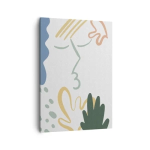 Canvastavla - Bild på duk - En kyss av blommor - 50x70 cm