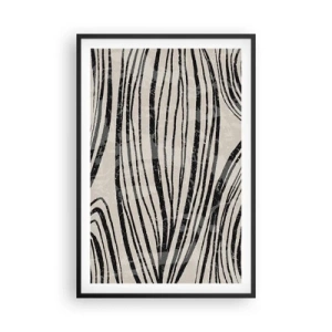 Affisch i svart ram - Stänk av linjer - 61x91 cm